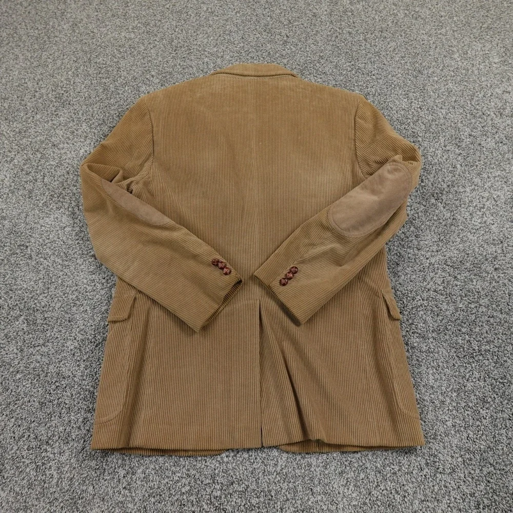 VTG Jordache Jacket Mens 44 Brown Corduroy Elbow Patch Western Blazer Sport Coat